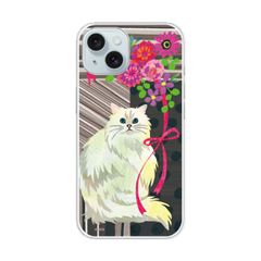 [Google Pixel 6] iPhone14 케이스 iPhone14 Pro 스마트 폰 케이스 iPhone16 15 14 Plus 13 Mini 12 11 XS XR 전 기종 대응 스마트 폰 커버 하드 케이스 동물 무늬 COMO 디자인 고양이 흰색 고양이
