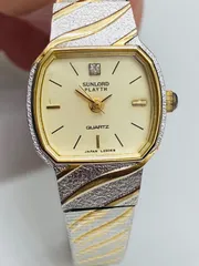 SUNLORD PLAYTH レディース腕時計 クオーツ ゴールド/シルバー【不動】