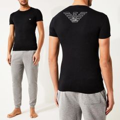 62 EMPORIO ARMANI エンポリオアルマーニ 111035 CC735 ブラック 半袖 ロゴ Tシャツ