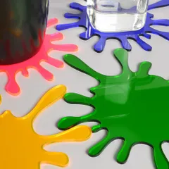 インク型 アクリルコースター ★インクデザインが可愛いコースターです！スプラ等のモチーフアイテムとしてもGOOD！