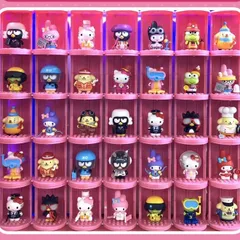 【24個セット】 サンリオ フィギュア  正規品 ハローキティ 45周年 記念 海外 限定 マイメロディ ポムポムプリン けろけろけろっぴ バッドばつ丸 潮昇动漫 45th アニバーサリー レゴ　LEGO 互換