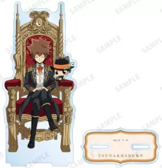 【新品】アクリルスタンド・アクリルパネル [新品] 沢田綱吉＆リボーン 描き下ろし 夢見る玉座ver. BIGアクリルスタンド 「家庭教師ヒットマンREBORN!」