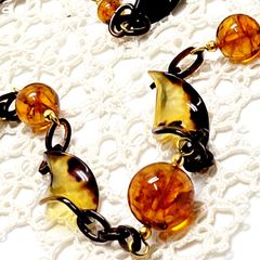 琥珀 翡翠 べっ甲 珊瑚 ネックレス ペンダントトップ イヤリング まとめ売り ☆本べっ甲 琥珀ネックレス☆ひねりの本べっ甲 ☆琥珀玉☆本