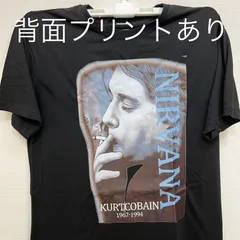 新品 ニルバーナ NIRVANA カートコバーン バンドTシャツ ブラック ミュージックTシャツ 両面プリント バンティー