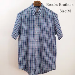 【M】Brooks Brothers(ブルックスブラザーズ）チェック ノンアイロン 半袖シャツ Size:M