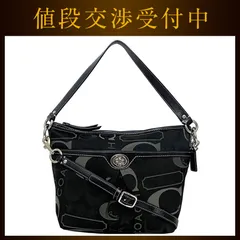 コーチ 2way バッグ ec-21741 ブラック シグネチャー