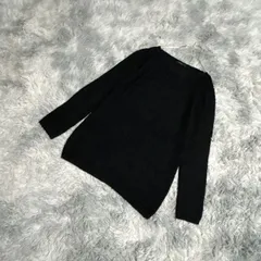 【良品】COMME CA  ISM  コムサイズム  ニット【L】モード  大人カワイイ レディース  黒系  ブラック  【送料無料】