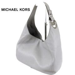 ☆★オープニング価格★☆　大容量【美品】MICHAEL KORS　マイケルコース　ビッグロゴ　ショルダーバッグ　ワンショルダー　グレー　ハンドバッグレディース