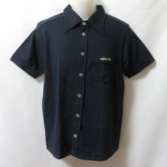 古着 メンズO adidas originals/アディダス オリジナルス ボタン シャツ スポーツ カジュアル 胸ポケット 普段着 ネイビー/ホワイト 343884 fg4527