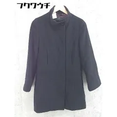 ■ INED イネド アンゴラ混 長袖 コート サイズ7 ブラック レディース 【中古】 【1002802506925】