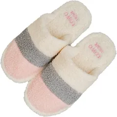 ３７．２℃　Ｂｉｎｅｔｓｕ 春冷え あったかい スリッパ 室内 洗える レディース メンズ ルームシューズ おしゃれ かわいい( ピンクグレー)