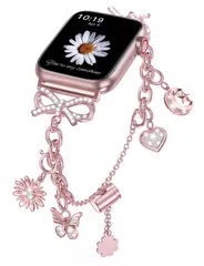 【数量限定】ステンレス製 チェーンバンド レディース キラキラ ダイヤモンド飾り 41mm/40mm/38mm/49mm/46mm/45mm/44mm/42mm アップルウォッチベルト アップルウォッチ Ultra 2/Series Watchバンド 10/9