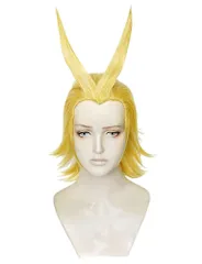 【新着商品】高温耐熱 かつら コスプレ ウィッグ cosplay オールマイト wig コスプレウィッグ イエロー