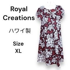 ハワイ製 Royal Creationsヴィンテージムームードレスロングワンピ