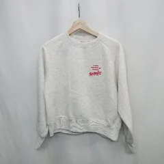 ◇ ⊇ DISCOAT ディスコート サガラ刺繍 長袖 トレーナー スウェット サイズF ライトグレー レディース E  【1503050025409】