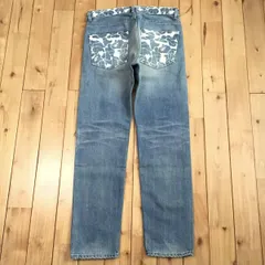 希少 A BATHING APE デニム ジーンズ カモ柄 迷彩 ロゴ XL 2025年最新】APE 迷彩 デニムの人気アイテム - メルカリ