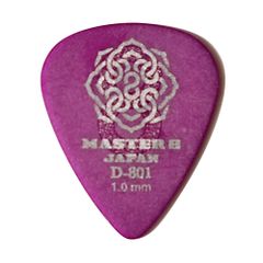 MASTER 8 JAPAN マスターエイトジャパン ギターピック D-801 HARDGRIPシリーズ D801S-TD100 ティアドロップ 1.0mm 1枚 サンドブラスト加工の滑り止め