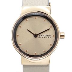 スカーゲン SKAGEN FREJA LILLE LiteHide™レザーウォッチ レディース 腕時計 ローズゴールド サンダイヤル SKW3005 25-M-859
