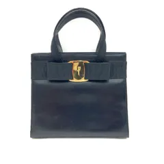 〇〇Salvatore Ferragamo サルヴァトーレフェラガモ ヴァラリボン 2Wayバッグ ハンドバッグ BA-214178 ブラック