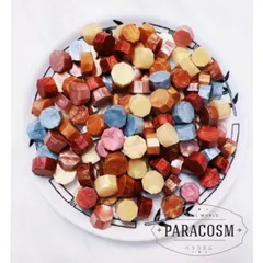 金属　ゴールド＆ムラサキ mixシーリングワックス（約125粒）40ｇ シーリングスタンプ　レター　封筒　招待状　結婚式　ギフトボックス　DIY用