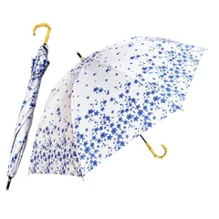 hiino kano 傘 レディース 日傘 uvカット 遮光 長傘 日傘兼用雨傘 レディース 超軽量 約250g バンブーハンドル 母の日のプレゼント 敬老の日 ギフト 誕生日プレゼント おしゃれ 晴雨兼用傘 超撥水 遮光遮熱 8本骨 親骨50cm (ブル 1