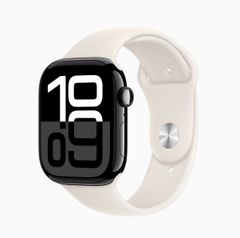 「新品」Apple Watch Series 10 46mm ジェットブラックアルミニウムケース GPSモデル MWX13J/A-MXM63FE/A(Size:S/M)