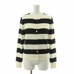 ポロ バイ ラルフローレン Polo by Ralph Lauren タグ付き カーディガン ニット ボーダー 長袖 ポニー 刺繍 XS ホワイト ブラック /NQ