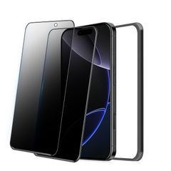 【新着商品】対応iPhone16プロ のぞき見防止 フィルム 保護フィルム pro 16 10H硬度 いphone 貼り付け簡単 覗き見防止 ガラスフィルム 気泡ゼロ【2枚セット/ガイド枠 16Pro 対応iPhone 付き】16-5 【覗き見防止フィルム】