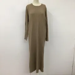 nano・universe ナノユニバース ワンピース ロングスカート ニットワンピース 長袖 リブ