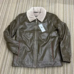 【未使用品】レザームートンジャケット 革ジャン 茶 ブラウン レザー