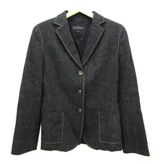 ランバン テーラードジャケット アウター ストレッチ 日本製 レディース 38サイズ ブラック LANVIN 【中古】のサムネイル