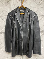 e-112  COLLIER レザージャケット レザー ジャケット レディース ファッション ブラック 本革 ラム革 革製 美品