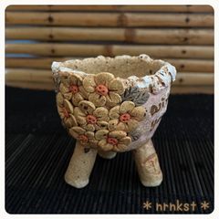 No.25-2 ❁韓国より直輸入❁ 中鉢1点2000円＊組合せ自由＊2点目より送料一律700円＊高級＊韓国鉢＊作家＊一点物 オリジナル作品＊多肉植物＊プレゼントにもぜひ＊