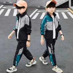 男の子 上下セット トレーニングウェア セットアップ 運動服 子供ジャージ 子供ジャージ ジュニア 春秋服 スポーツウエア スウェット#belle144486