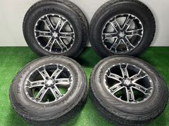 【管理番号244-4】PIAA ROCK SPEED 17×8J+25 6穴 265/65R17 DUNLOP （ダンロップ）GRANDTREK AT3 タイヤ 2018年製プラド ハイラックス等