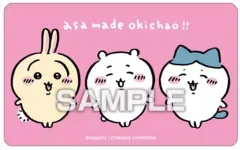 【中古】食玩 ステッカー・シール うさぎ＆ちいかわ＆ハチワレ(横並び/背景：ピンク) 「ちいかわ デコステッカー2ガムつき」