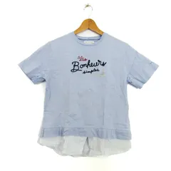 ポンポネット 半袖Ｔシャツ トップス シャツレイヤード風 キッズ 女の子用 L(160)サイズ 水色×白 pom ponette 【中古】