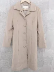 ■ ◎ NATURAL BEAUTY ナチュラルビューティー ベルト付 長袖 コート サイズ38 ブラウン系 レディース  【1002800865536】