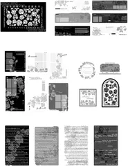 ドナリー おしゃれで可愛い コラージュ 素材 20種類 40枚セット モノクロガーデン 厚手紙 デザインペーパー 海外 韓国 メモ用紙 ノート素材 日記(ホワイト/ブラック)