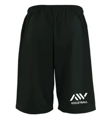 【ARTWORKS-KOBE】アートワークスコウベ　AW (エーダブ) ワンポイントロゴ 背面 単色 バレーボールハーフパンツ　SSサイズ