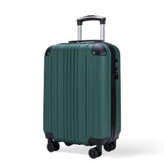 グリーン_Small [Bargiotti] ABSスーツケース キャリーバッグ キャリーケース 大容量 超軽量 TSAロック ダブルキャスター 静音 旅行 ビジネス… (グリーン, Small)