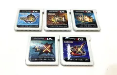 【高松25-0053】【中古】3DSソフト 『モンスターハンター3G』『モンスターハンター4』『モンスターハンター4G』『モンスターハンターX』『モンスターハンターXX』 ソフトのみ5本セット