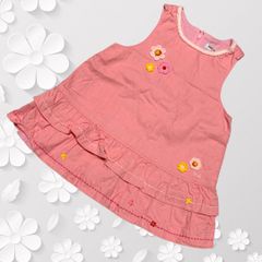 ⭐️ミキハウス⭐️レトロ可愛い❣️ ピンク ワンピース チュニック ジャンパースカート 80cm