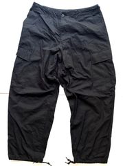 HINSON ヒンソン コットンリップストップカーゴパンツ ブラック M 221-1448  6ポケット ワイド ミリタリー ボトムス