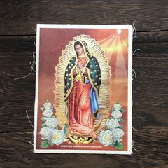 聖母グアダルーペプリント画②《裏面キャンバス地貼》