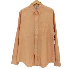 ブルックスブラザーズ BROOKS BROTHERS ALL IRISH LINEN アイリッシュリネンボタンダウンシャツ メンズ import：L 
