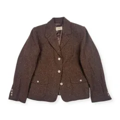 L.L.Bean エルエルビーン ネップ ツイード 3B テーラードジャケット /ブラウン/レディースのサムネイル