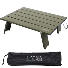 新品 ENIGMATA アウトドア テーブル キャンプ用品 ミニテーブル アルミ製 ピクニックテーブル 折りたたみ式 コンパクト 超軽量 耐荷重25kg バーベキュー 焚き火 ハイキング 収納袋付き