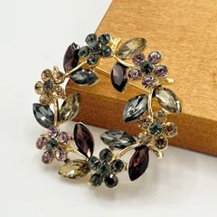 BC067 ブローチ コサージュ 花 フラワー おしゃれ サークル フォーマル