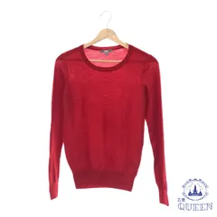 ☆美品☆ UNIQLO ユニクロ トップス ニット カットソー セーター 長袖 レディース 大きいサイズ レッド L 901-9743 送料無料 古着